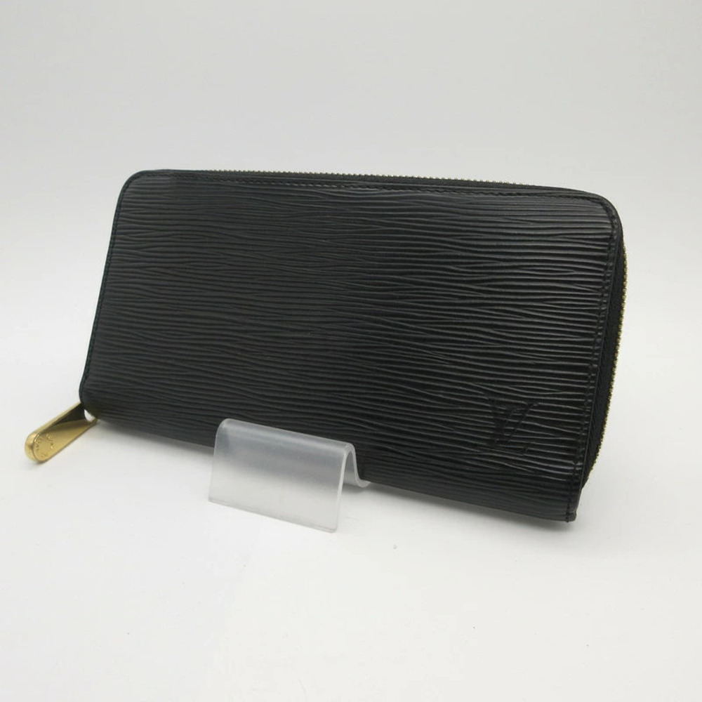 Louis Vuitton Epi Zippy Wallet Long Leather Black